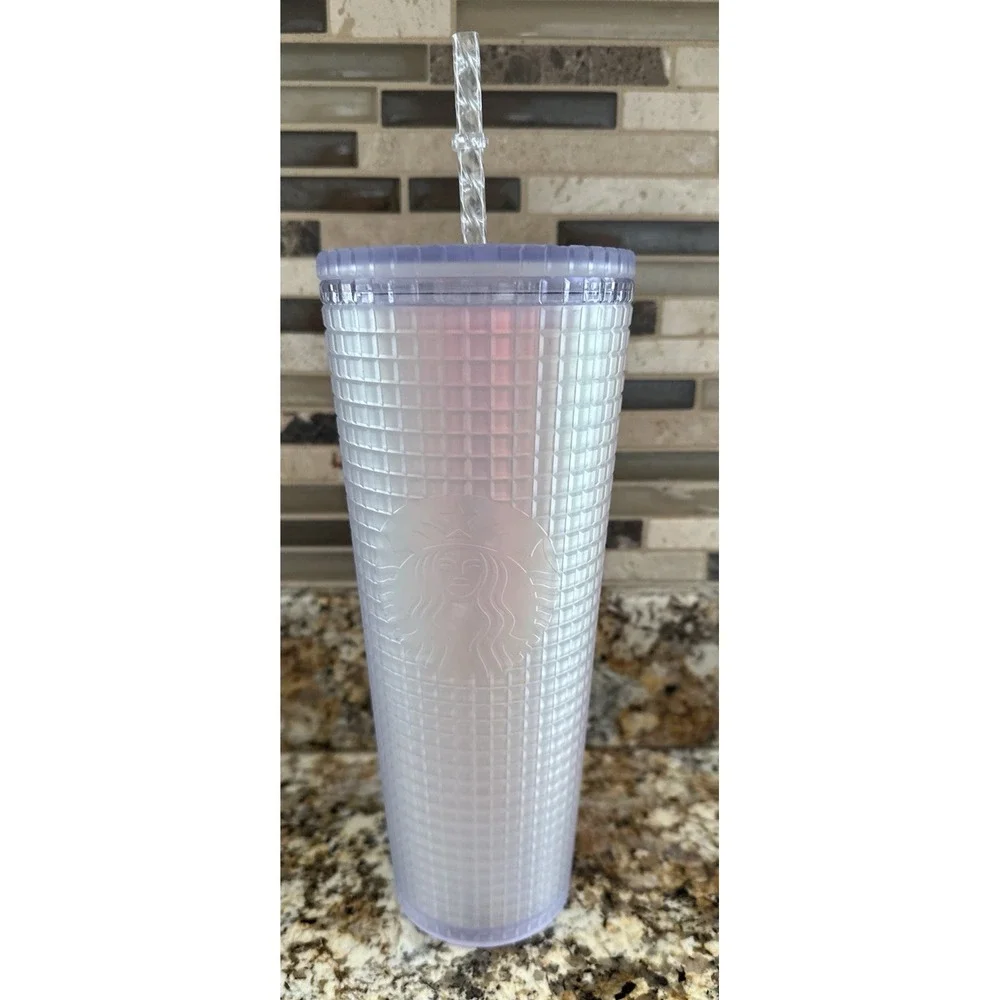 Starbucks 24 Oz Iridescent Unicorn Grid Cold Tumbler